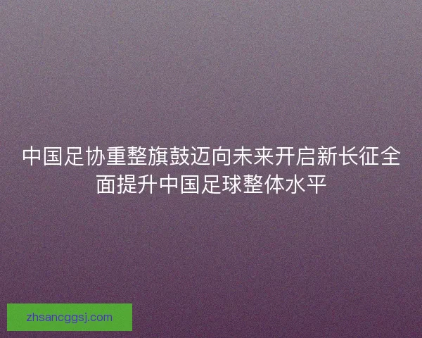 中国足协重整旗鼓迈向未来开启新长征全面提升中国足球整体水平